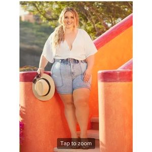 Leslie Cinched Waist Denim Shorts - Srv X FTF